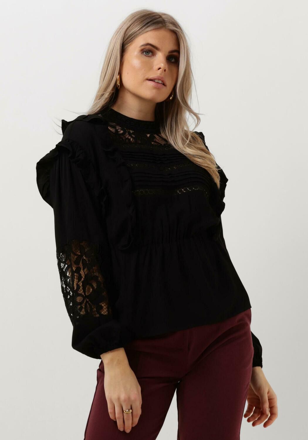 OBJECT Dames Blouses Objarienne New L s Top E Div Zwart