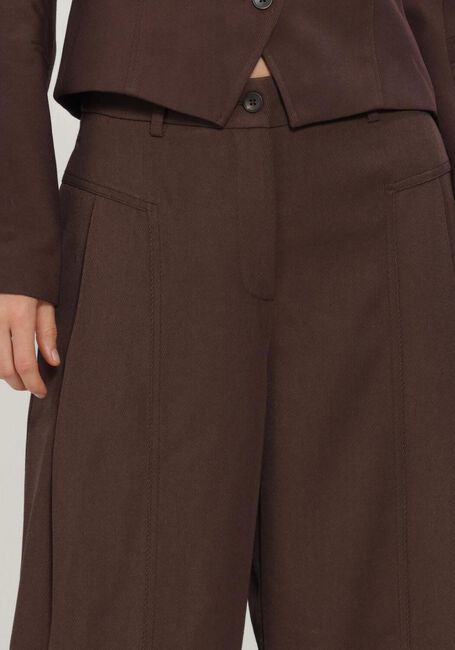 Bruine MSCH COPENHAGEN Wijde broek MSCHLAURETTA HW PANTS - large