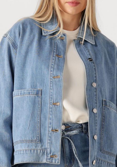 Lichtblauwe OBJECT Spijkerjas OBJROSIE RE L/S OVERSHIRT - large