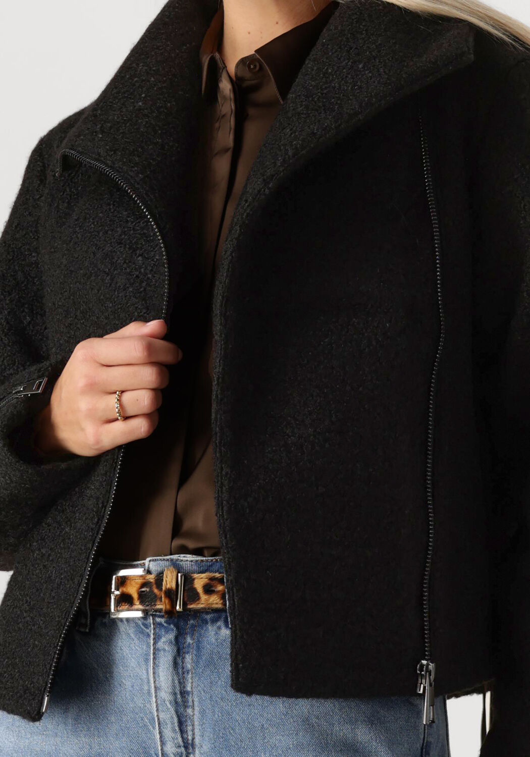 ANOTHER LABEL Dames Jassen Juliet Biker Jacket Zwart