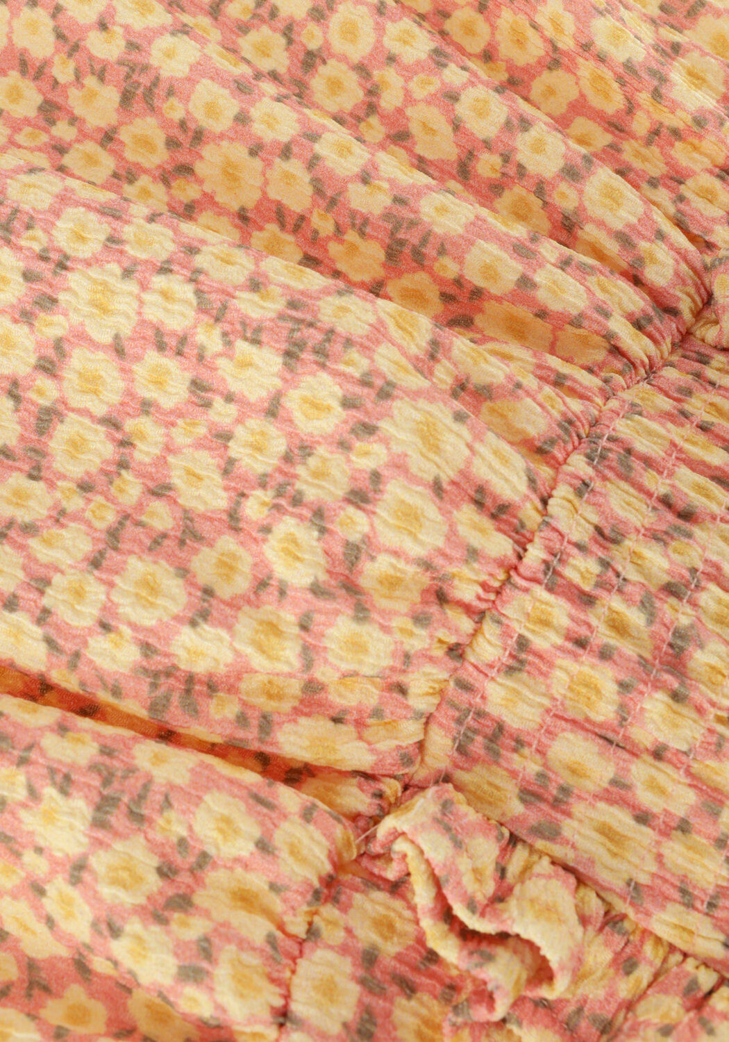 Oranje LIKE FLO Jurken FANCY FLOWER CREPE SMOCK DRESS - large