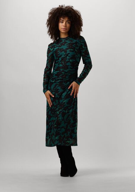 Groene POM AMSTERDAM Midi jurk CAMO TEAL GREEN MESH - large