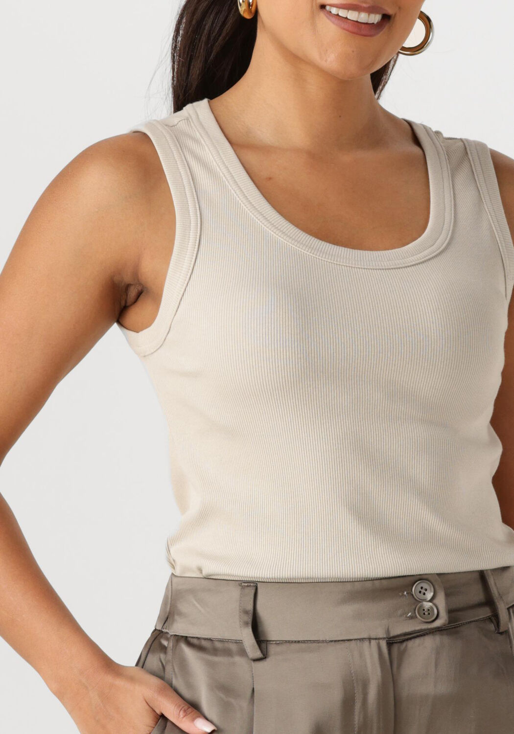 WITHBLACK Dames Tops & T-shirts Wbllullu Tank Top Zand
