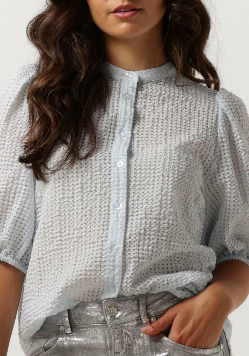 SECOND FEMALE Dames Blouses Tascha Shirt Lichtblauw