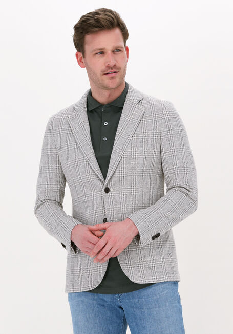 Beige PROFUOMO Colberts JACKET KNIT CHECK BEIGE - large