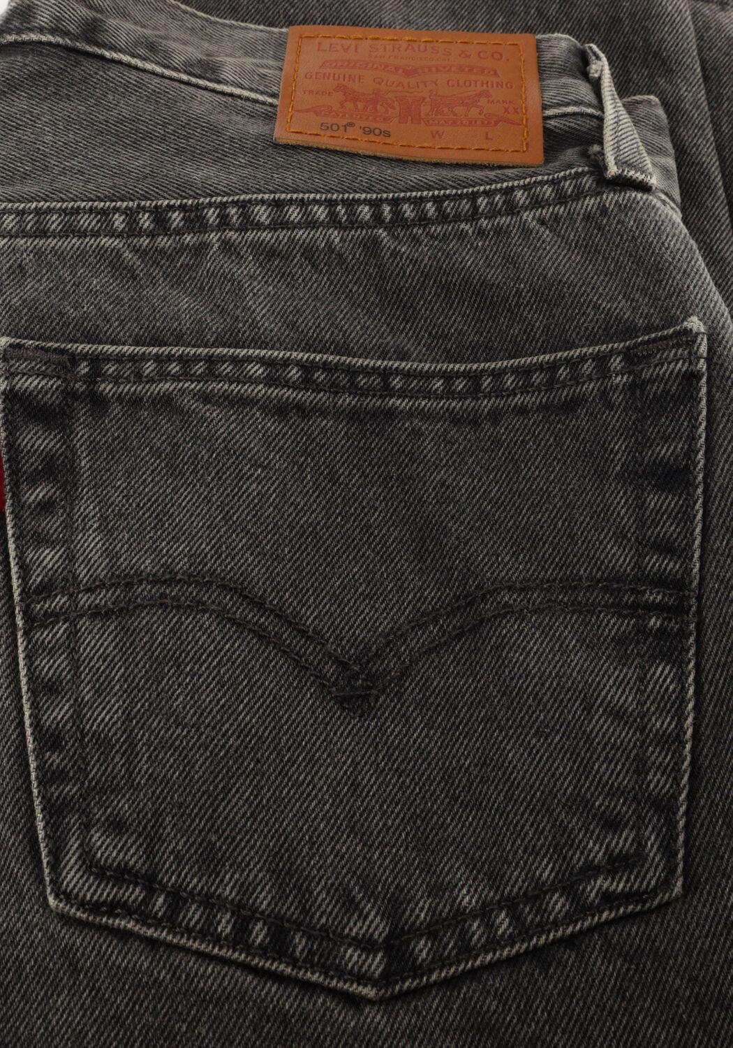 Antraciet LEVI'S Straight leg jeans 501 90'S TAKE A HINT - large