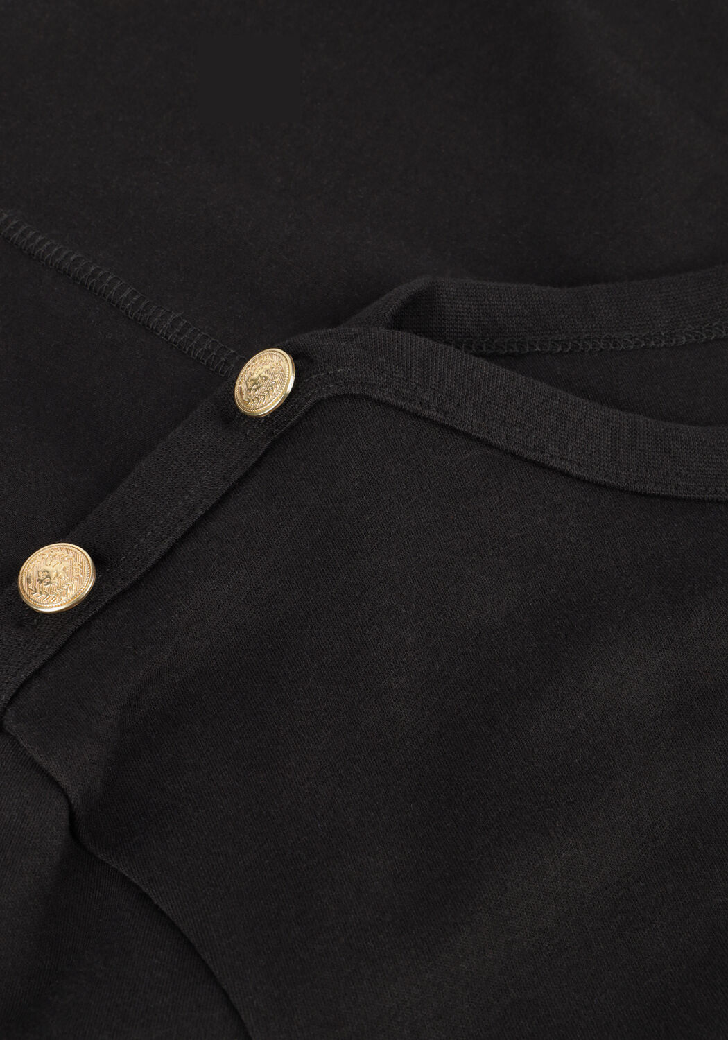 Zwarte TOMMY HILFIGER T-shirt REG STRIPE GOLD BTN C-NK SS - large