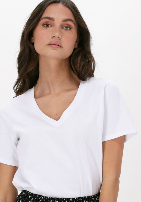 Witte CC HEART T-shirt ORGANIC COTTON V-NECK TSHIRT - large