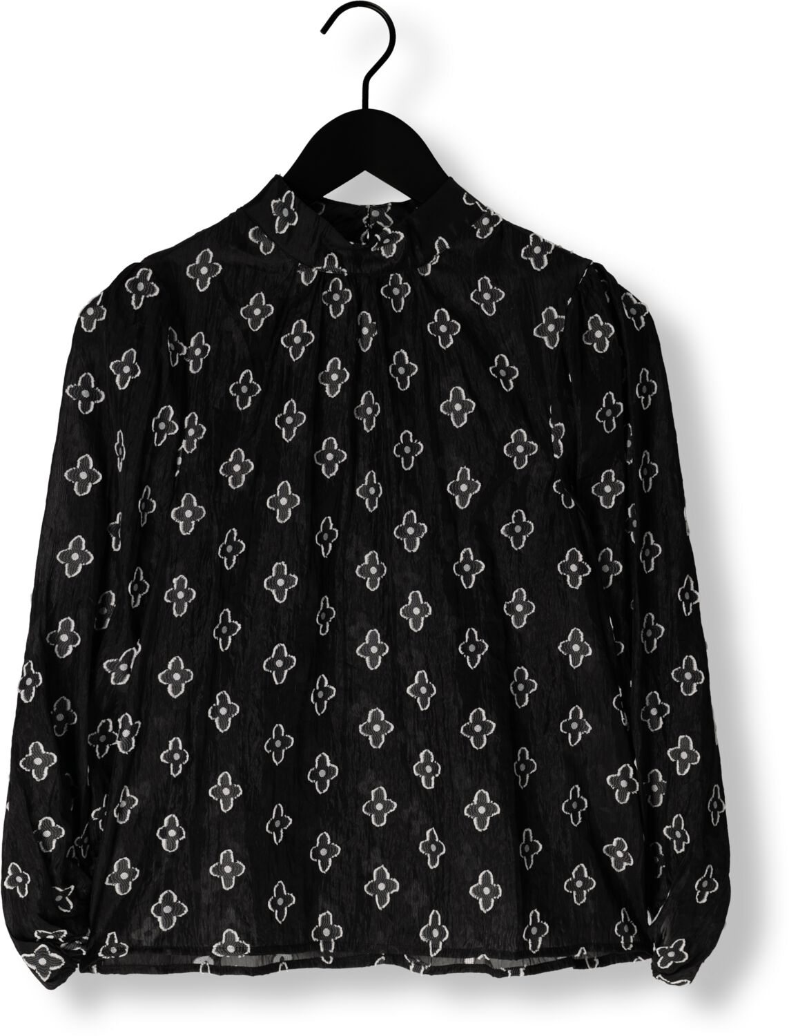 MINUS Dames Blouses Agina Round Neck Blouse Zwart