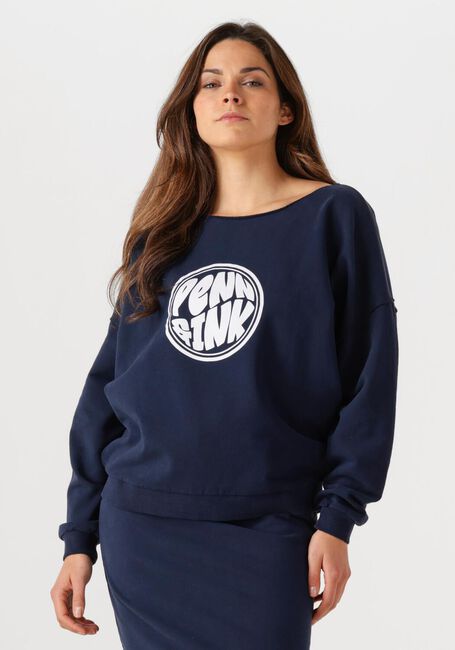 Donkerblauwe PENN & INK Sweater SWEATER PRINT - large
