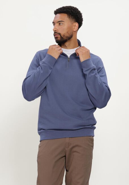 Blauwe LYLE & SCOTT Trui SUPERFINE QUARTER ZIP SWEATSHIRT - large
