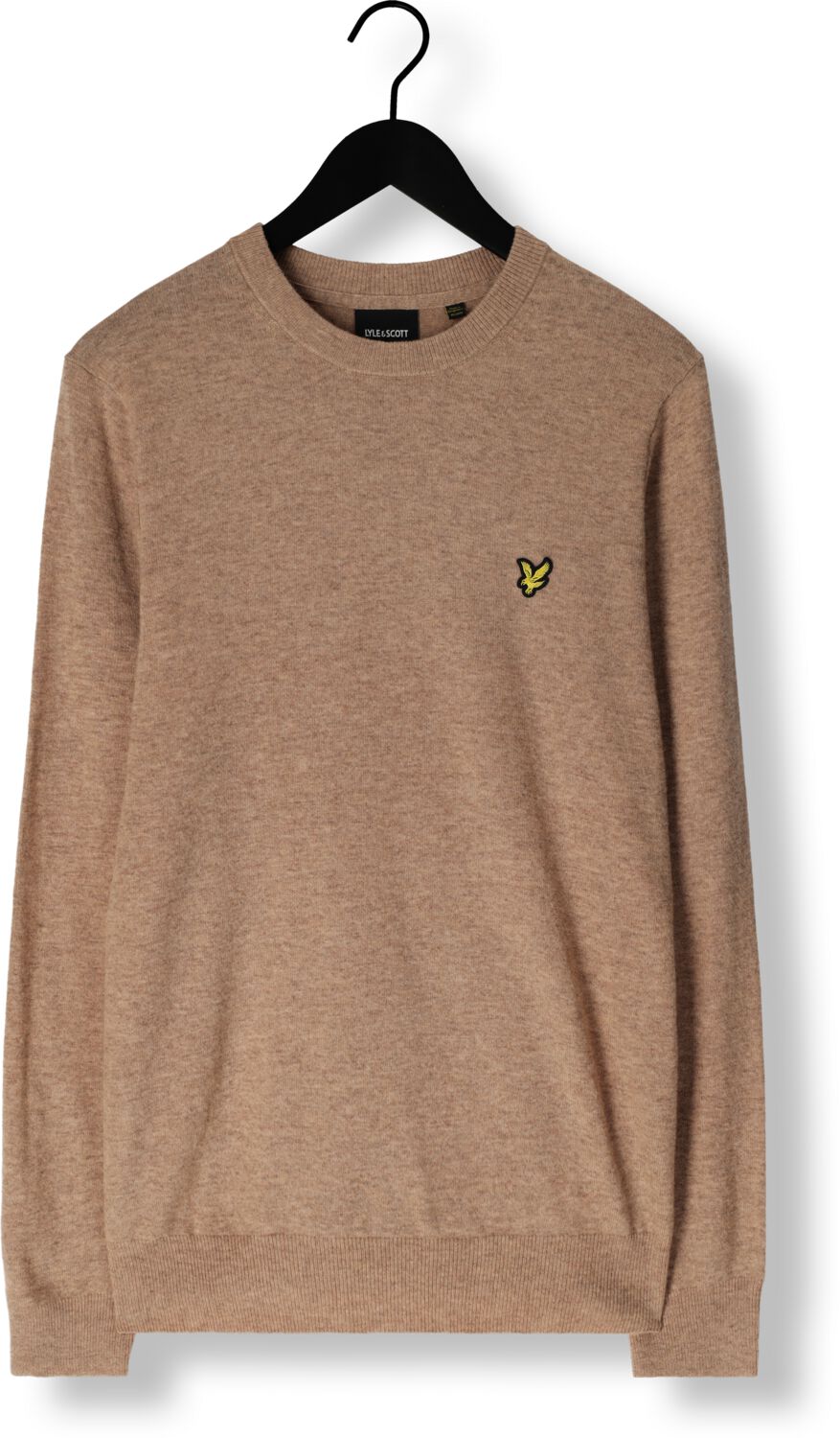 LYLE & SCOTT Heren Truien & Vesten Lambswool Blend Crew Neck Jumper Taupe