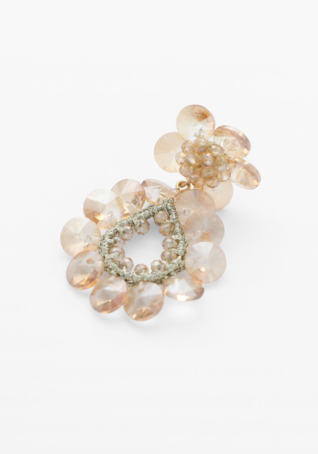 Goudkleurig LOTT. GIOIELLI Oorbellen FLOWER DOUBLE DROP - large