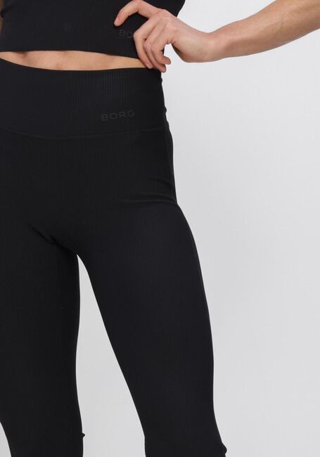 Zwarte BJORN BORG Broeken STUDIO RIBBED FLARE TIGHTS - large