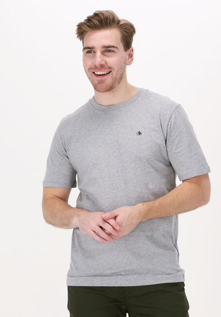 Grijze SCOTCH & SODA T-shirt CREWNECK JERSEY T-SHIRT - large