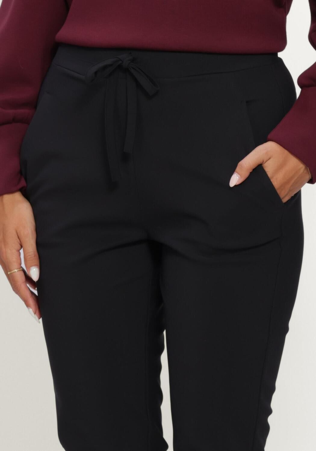 Zwarte STUDIO ANNELOES Pantalon Downstairs winter bonded trousers - large