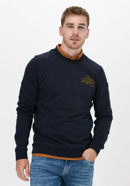 Blauwe PME LEGEND Sweater LONG SLEEVE R-NECK FINE TERRY - large