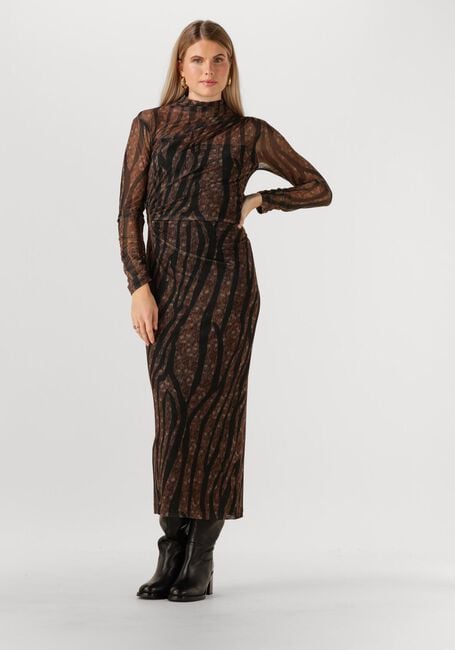 Bruine ACCESS Midi jurk D54-3352-0006 - large
