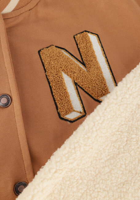 Bruine NOBELL Jack BARSY GIRLS VARSITY INDOOR JACKET BROWN - large