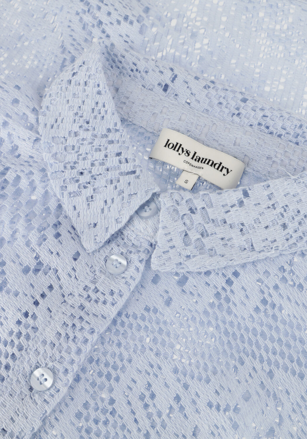 Lichtblauwe LOLLYS LAUNDRY Blouses BONOLL SHIRT SS - large