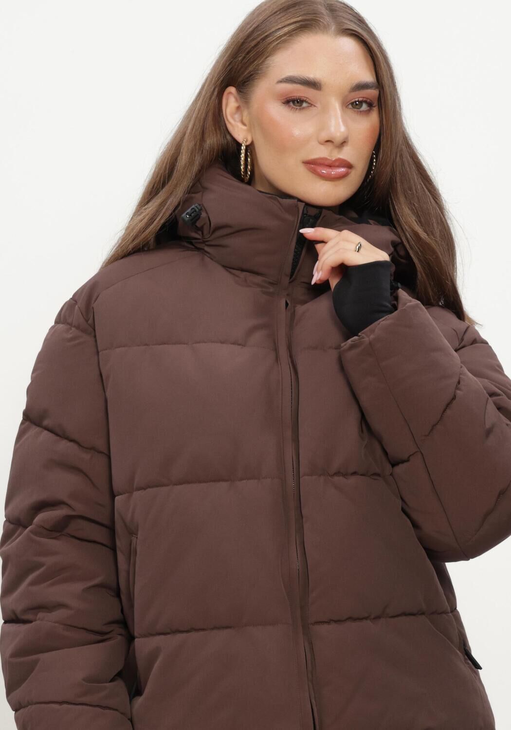 Bruine WITHBLACK Gewatteerde jas WBLGLORIAN PUFFER JACKET - large