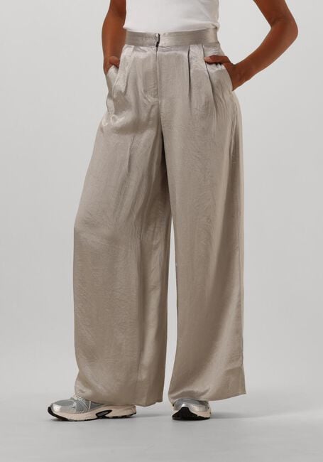 Creme SELECTED FEMME Wijde broek SLFSELENE HW WIDE PANT - large