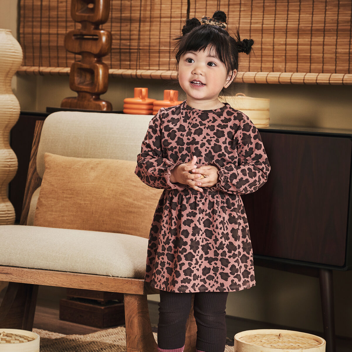 Bruine Z8 Mini jurk GRACE - large