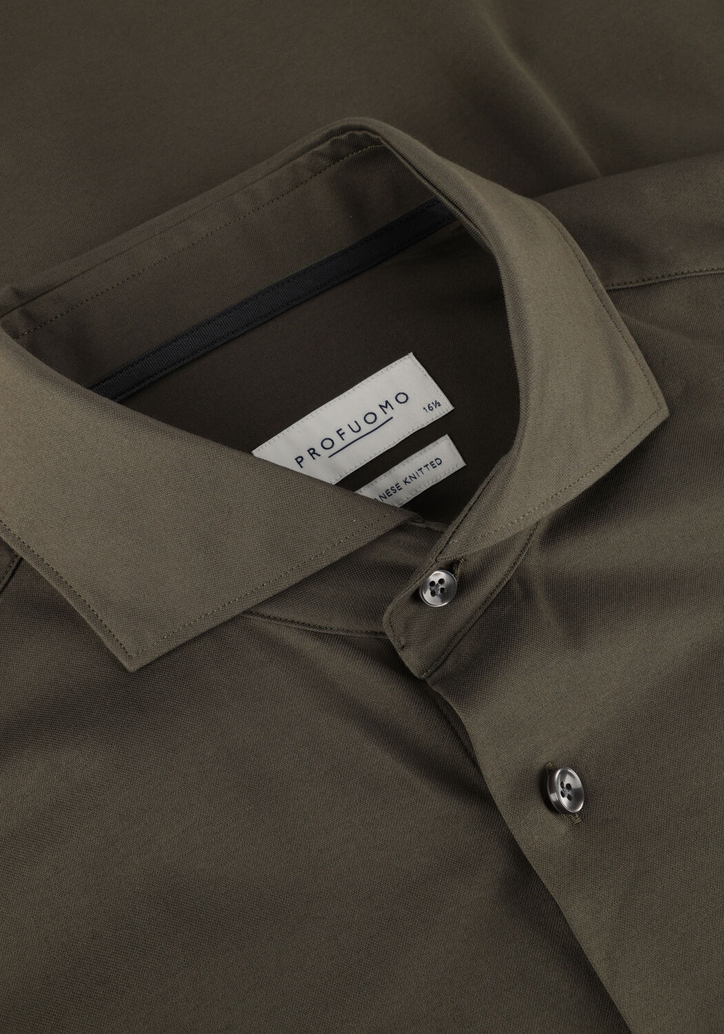 Groene PROFUOMO Klassiek overhemd SHIRT X-CUTAWAY SC SF JAPANESE KNITTED - large