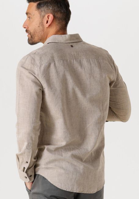 Zand PME LEGEND Casual overhemd LONG SLEEVE SHIRT COTTON LINEN 2 TONE - large