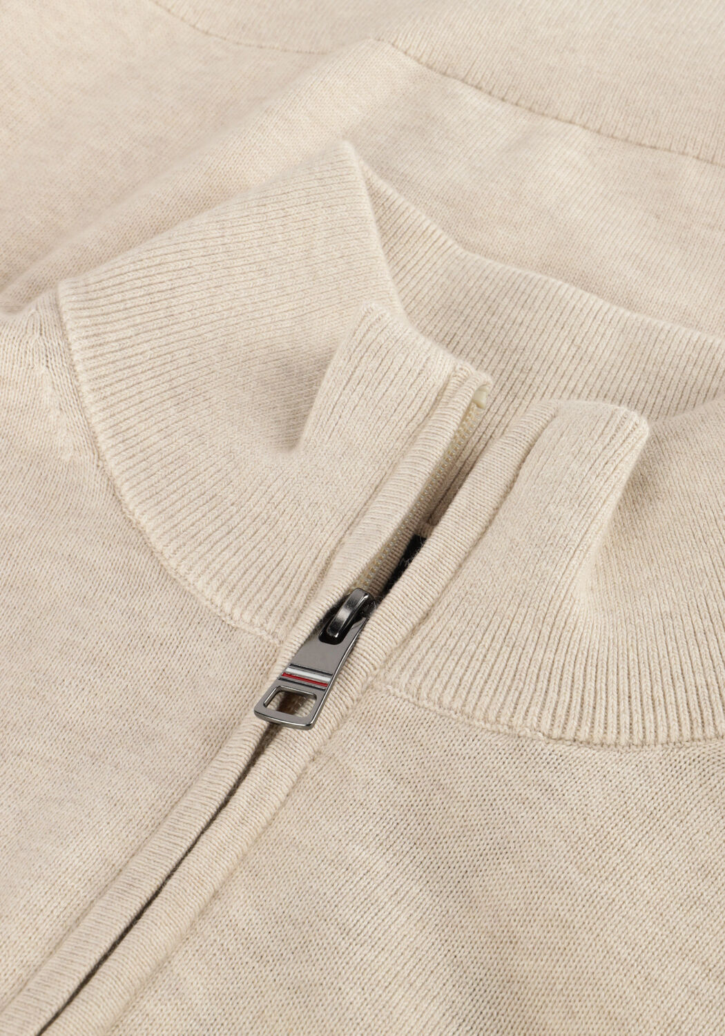 Beige TOMMY HILFIGER Vest ESSENTIAL COTTON ZIP THRU - large