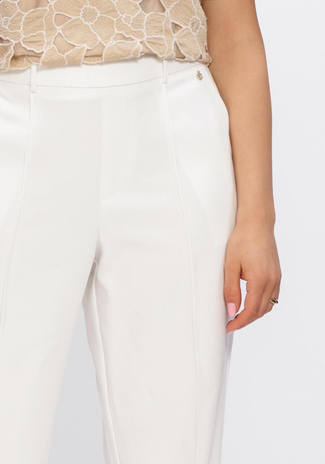 Gebroken wit NUKUS Wijde broek JILL PANTS - large