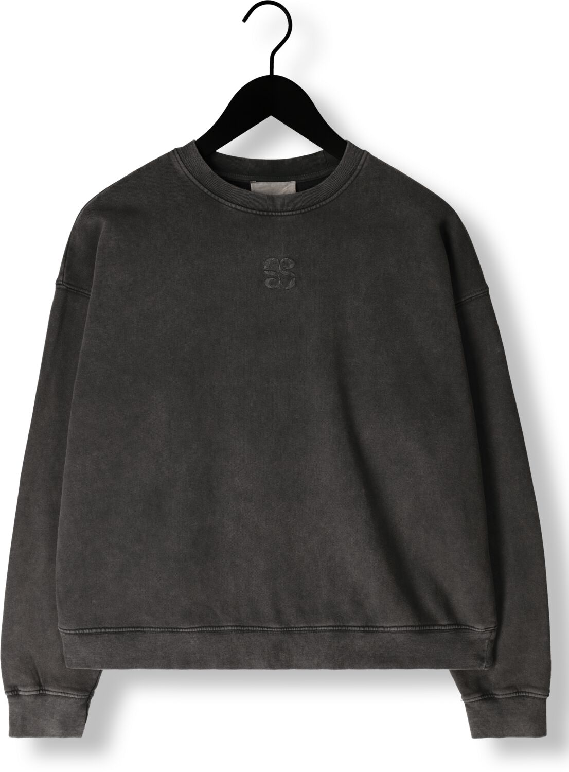 MY ESSENTIAL WARDROBE Dames Truien & Vesten Diegomw Logo Emb. Sweat Donkergrijs