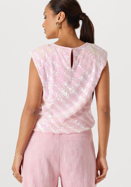 Roze POM AMSTERDAM Top TOP SEQUINS SHELL PINK - large