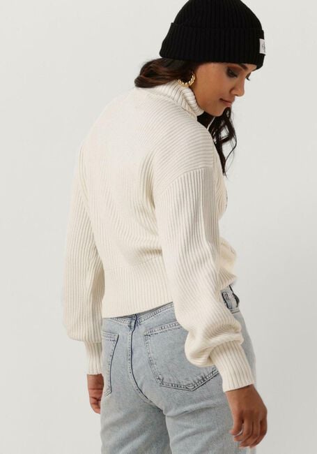 Gebroken wit CALVIN KLEIN Coltrui BLOWN UP CK LOOSE SWEATER - large