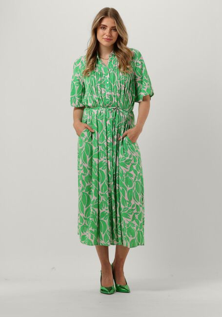 Groene Y.A.S. Midi jurk YASLEFIRA 2/4 LONG SHIRT DRESS S. - large