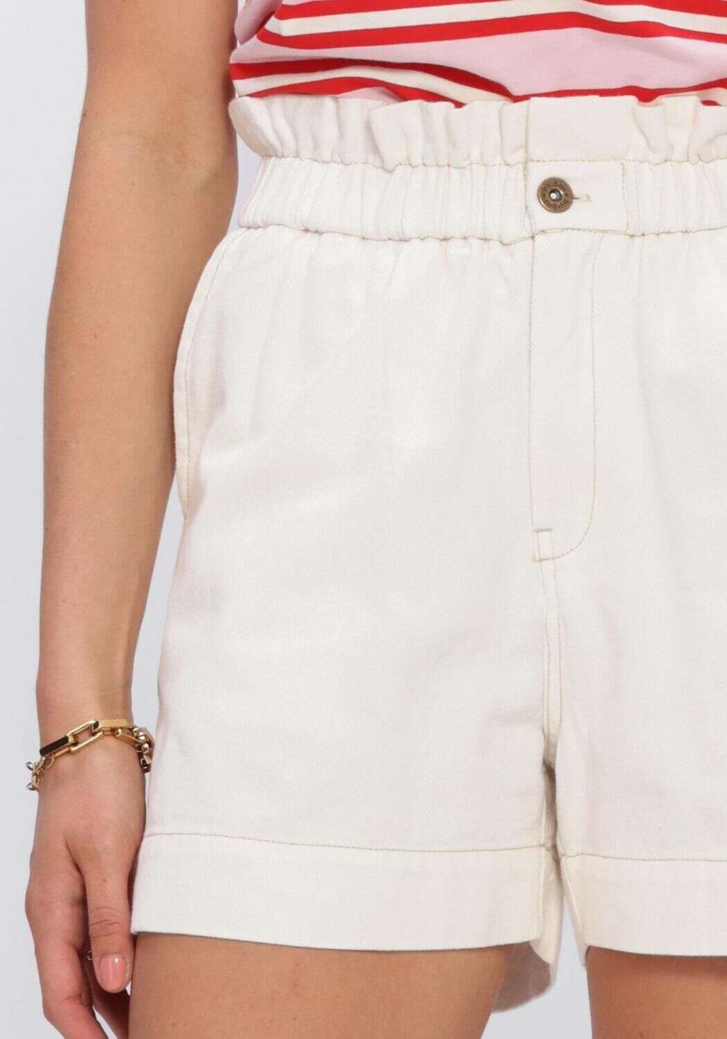 Ecru BY-BAR Korte broek LEON TWILL SHORT - large