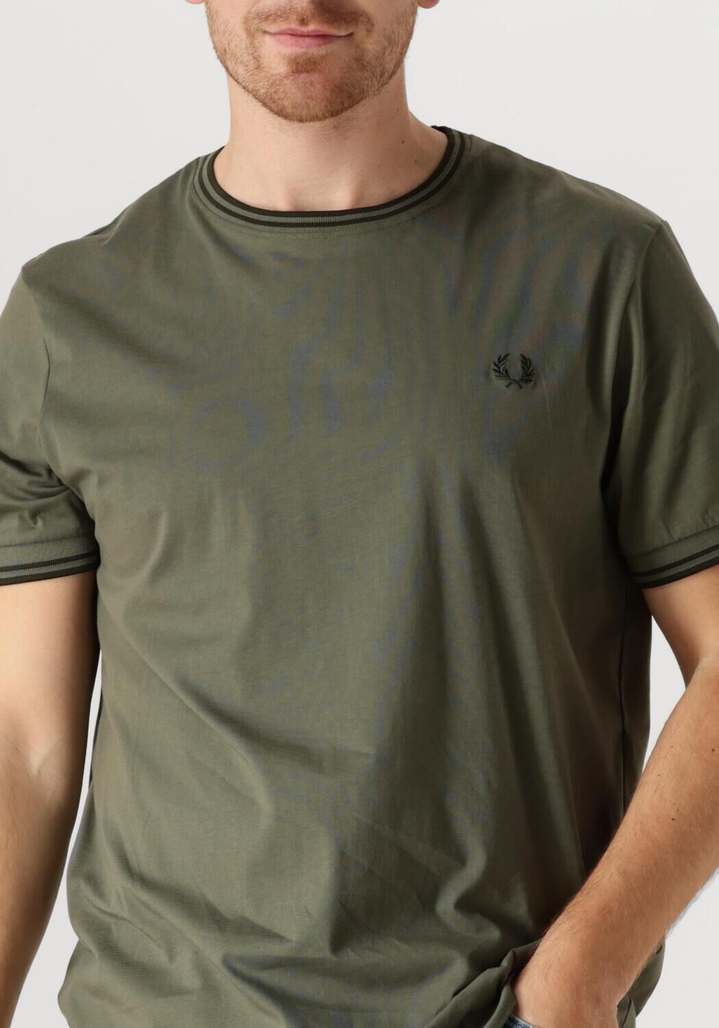 FRED PERRY Heren Polo's & T-shirts Twin Tipped Shirt Groen