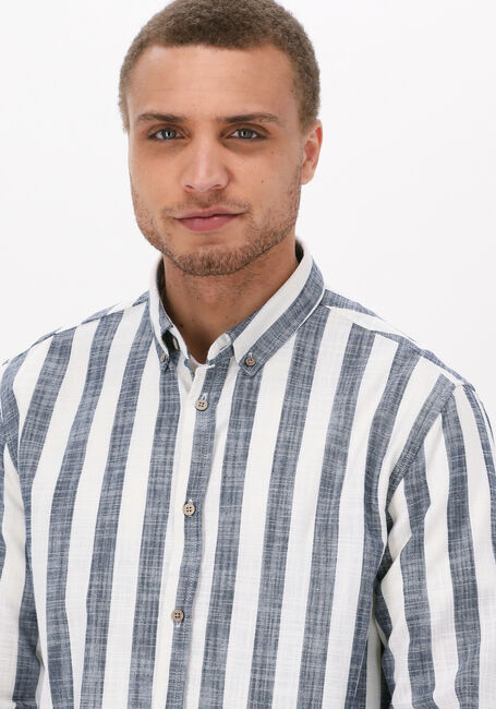 Blauwe ANERKJENDT Casual overhemd AKKONRAD STRIPED SHIRT - large
