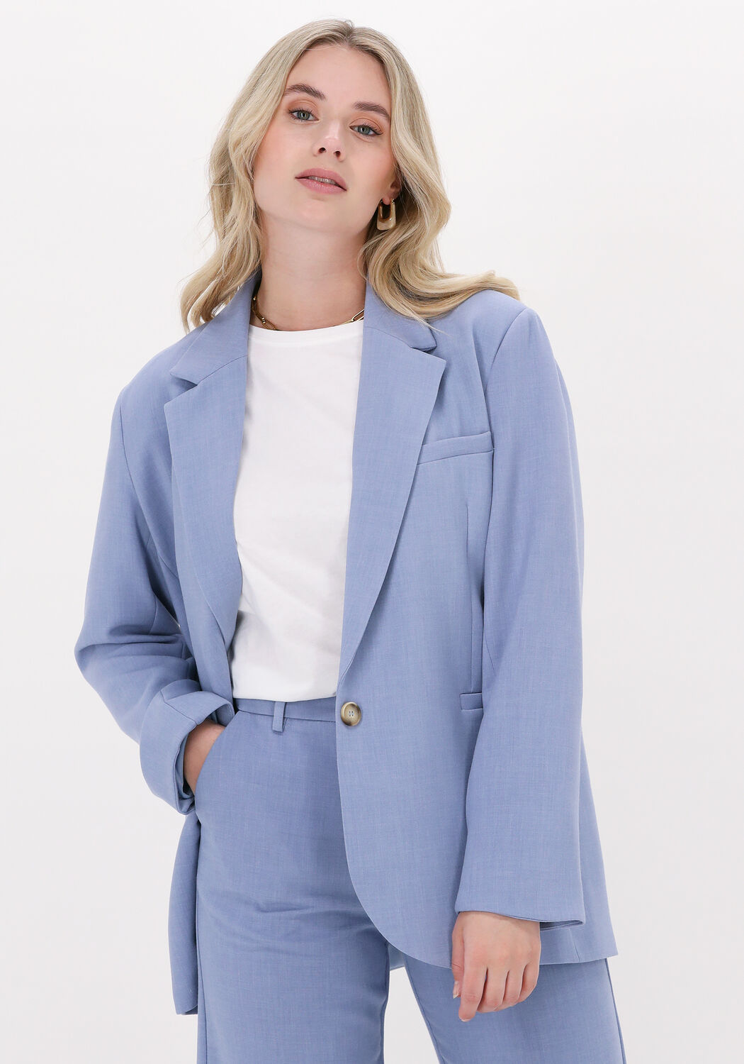 Lichtblauwe blazer clearance