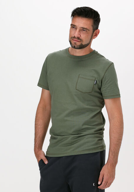 Donkergroene KULTIVATE T-shirt TS DAMON - large