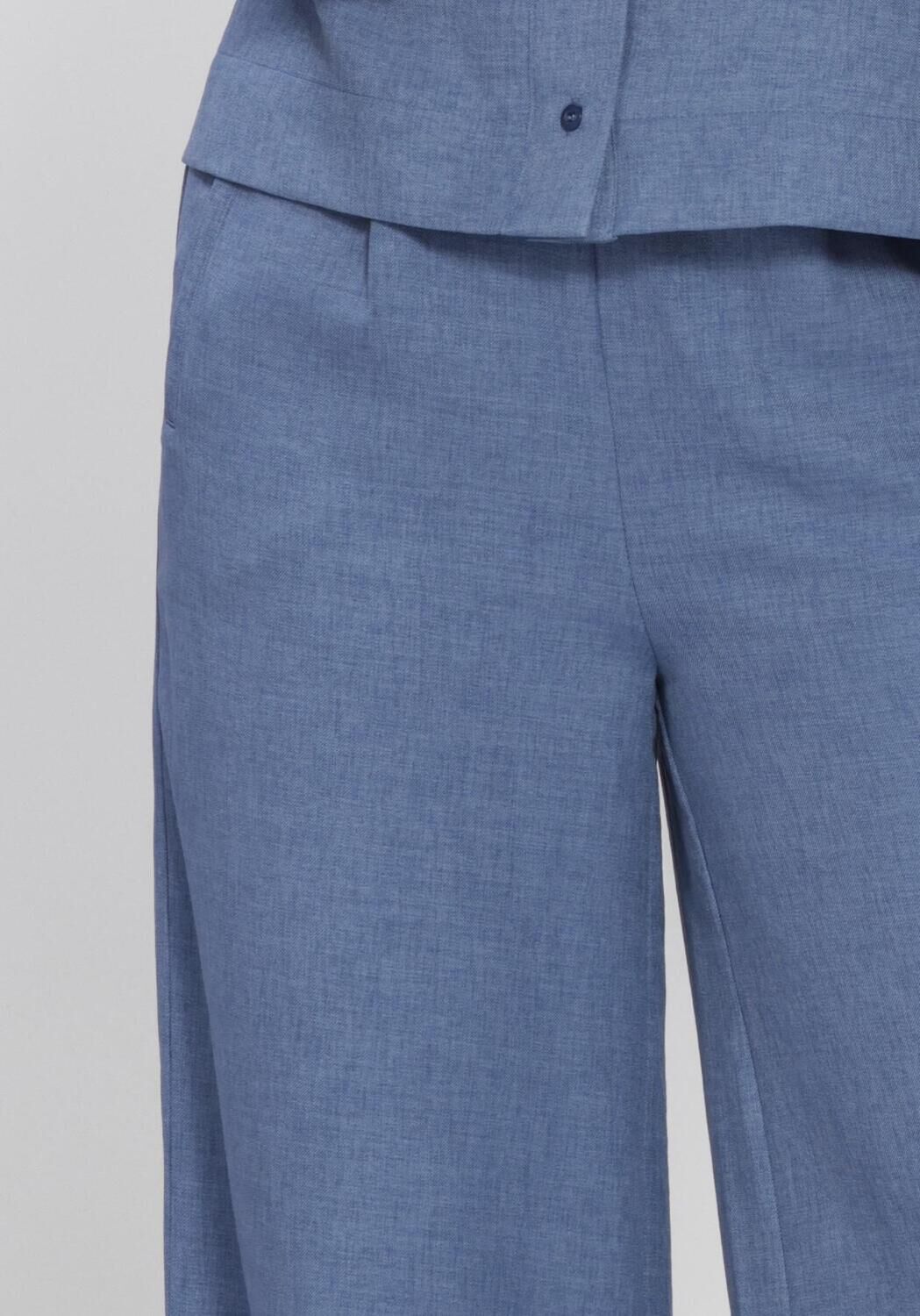 Blauwe EST'SEVEN Wijde broek JILDAU TROUSER 26 - large