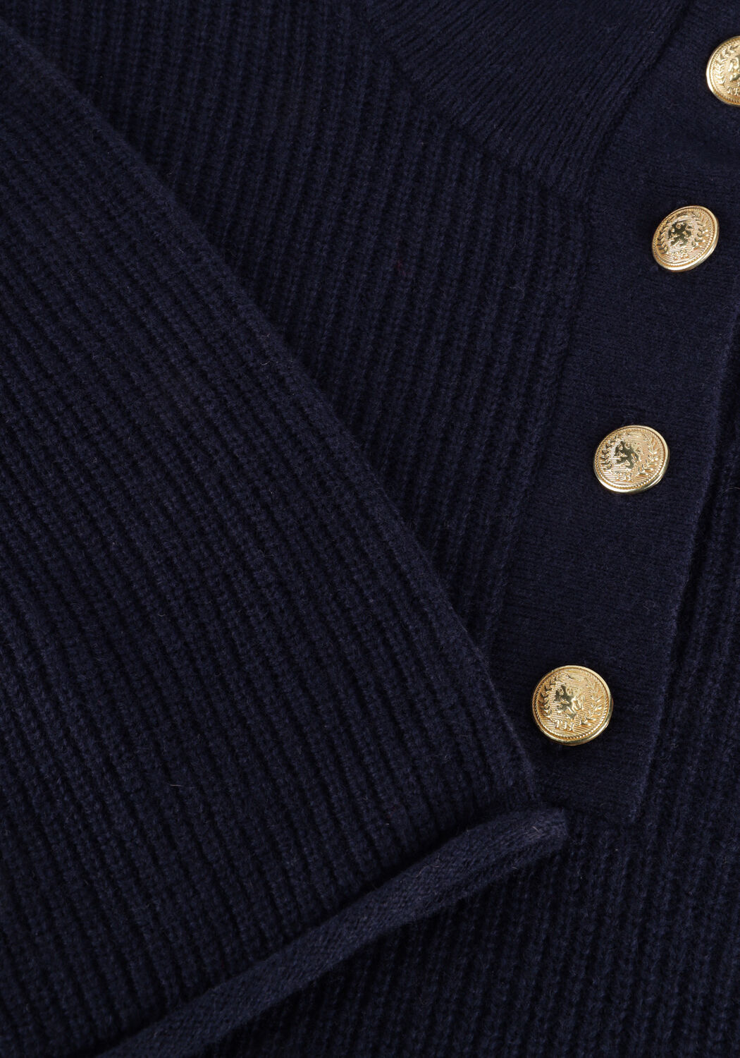 Blauwe TOMMY HILFIGER Trui GOLD BUTTON POLO LS SWEATER - large