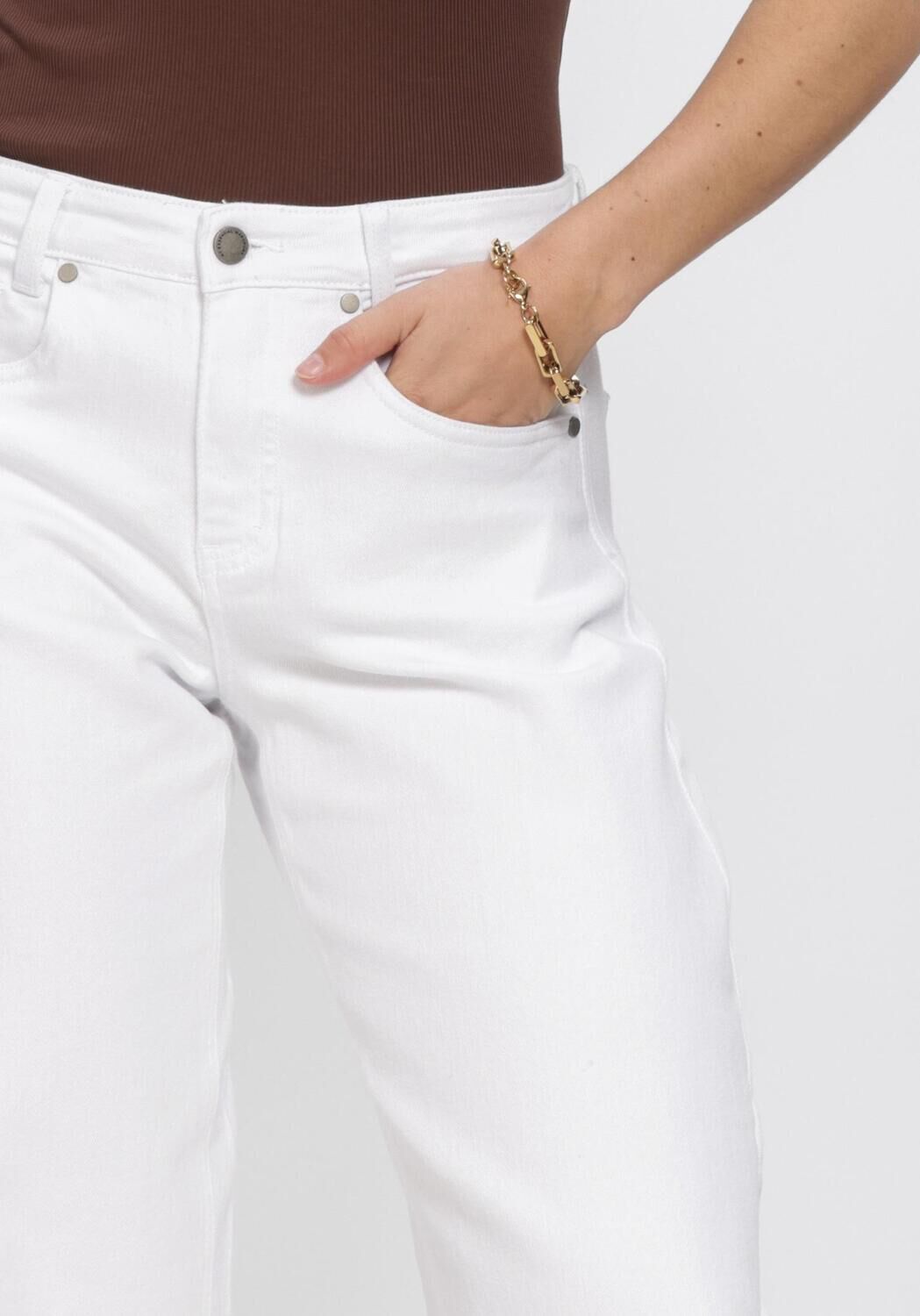 Witte MY ESSENTIAL WARDROBE Broeken MWHOTTIE 157 HIGH BARREL - large