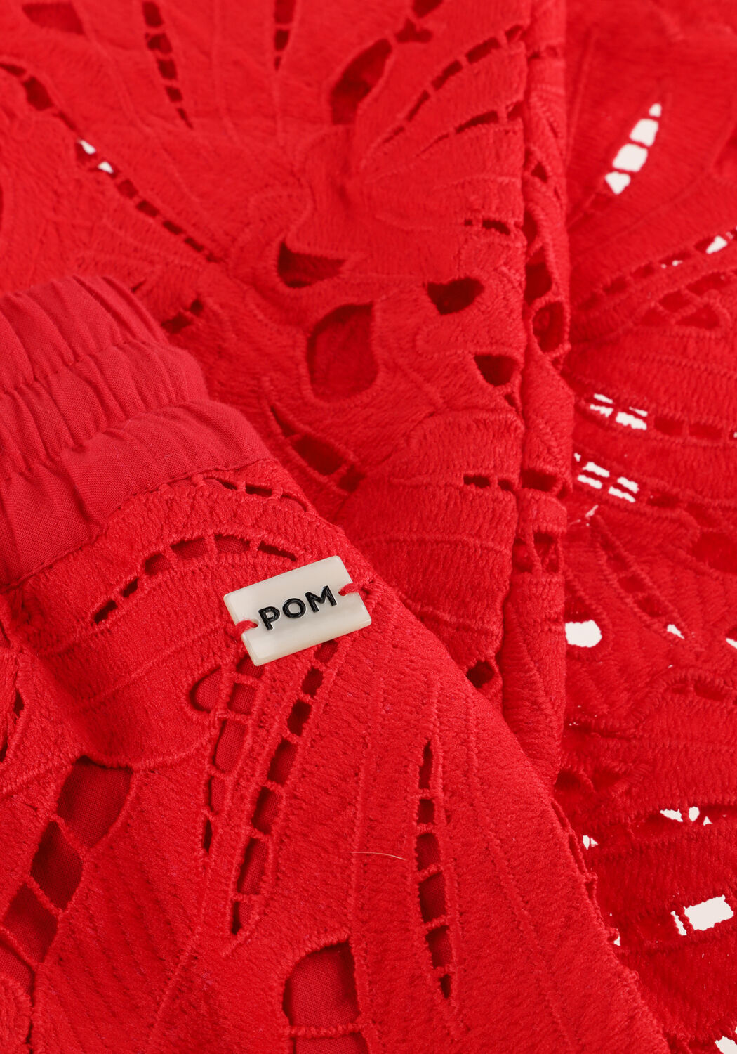 Rode POM AMSTERDAM Wijde broek PANTS LACE BLOOM RED - large