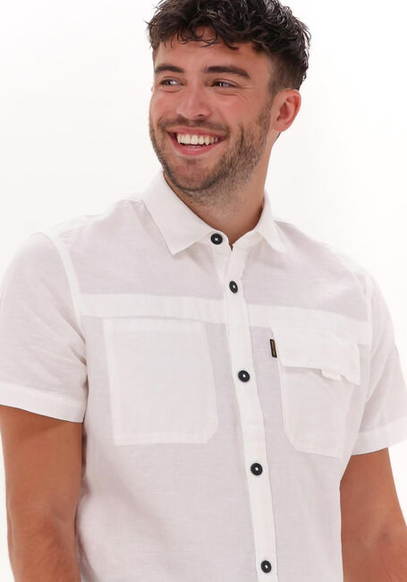 Witte PME LEGEND Casual overhemd SHORT SLEEVE SHIRT CTN/LINEN - large