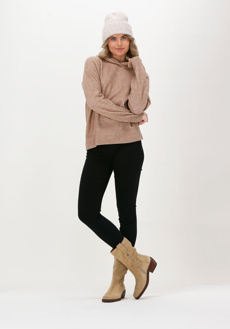 Beige SELECTED WOMEN Trui SLFNOVAH LS KNIT HOODIE B - large