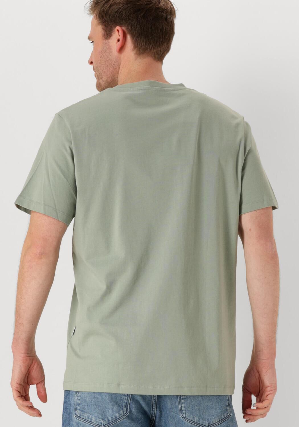 SELECTED HOMME Heren Polo's & T-shirts Slhaspen Ss O-neck Tee Noos Groen