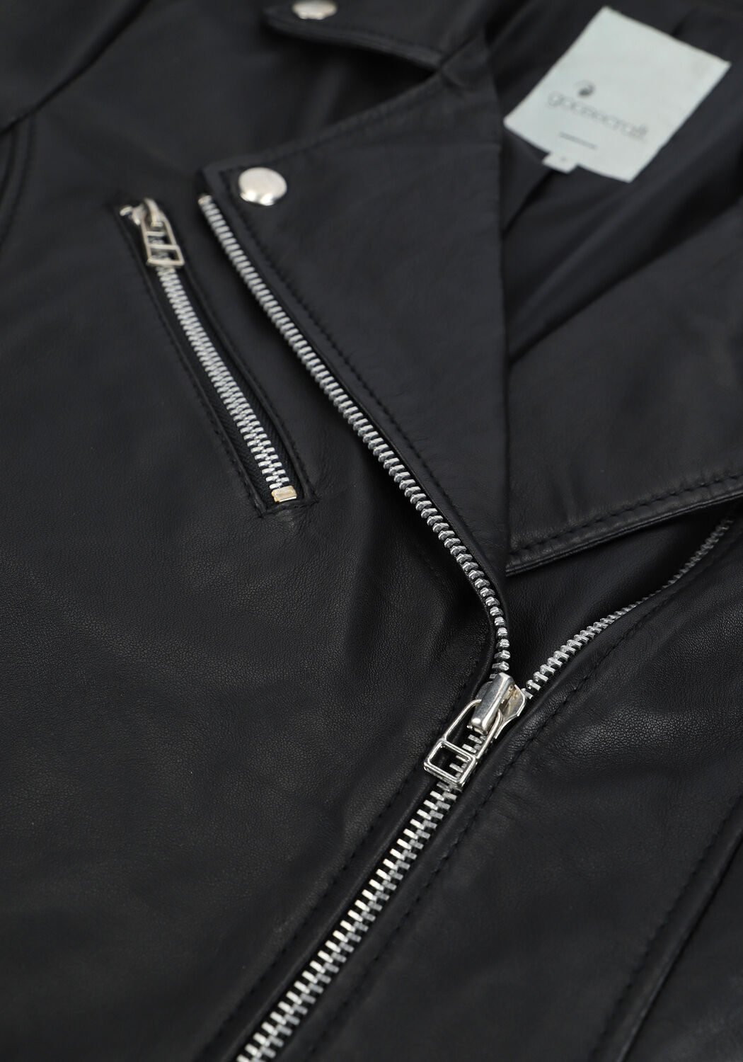 Zwarte GOOSECRAFT Leren jas GC JULIA BIKER - large