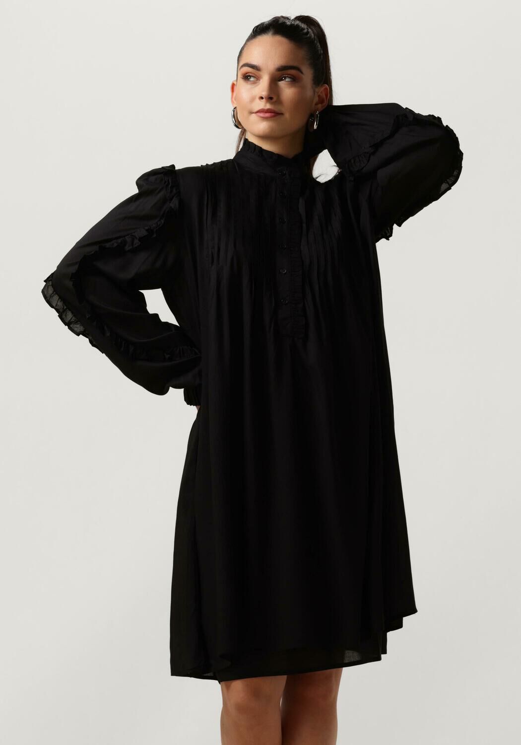 zwarte est seven mini jurk lizzy long dress