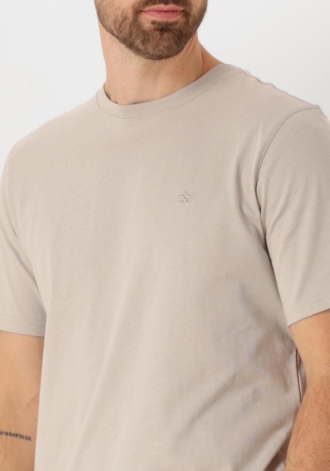 SCOTCH & SODA Heren Polo's & T-shirts Seasonal Core Regular Fit Lo Beige